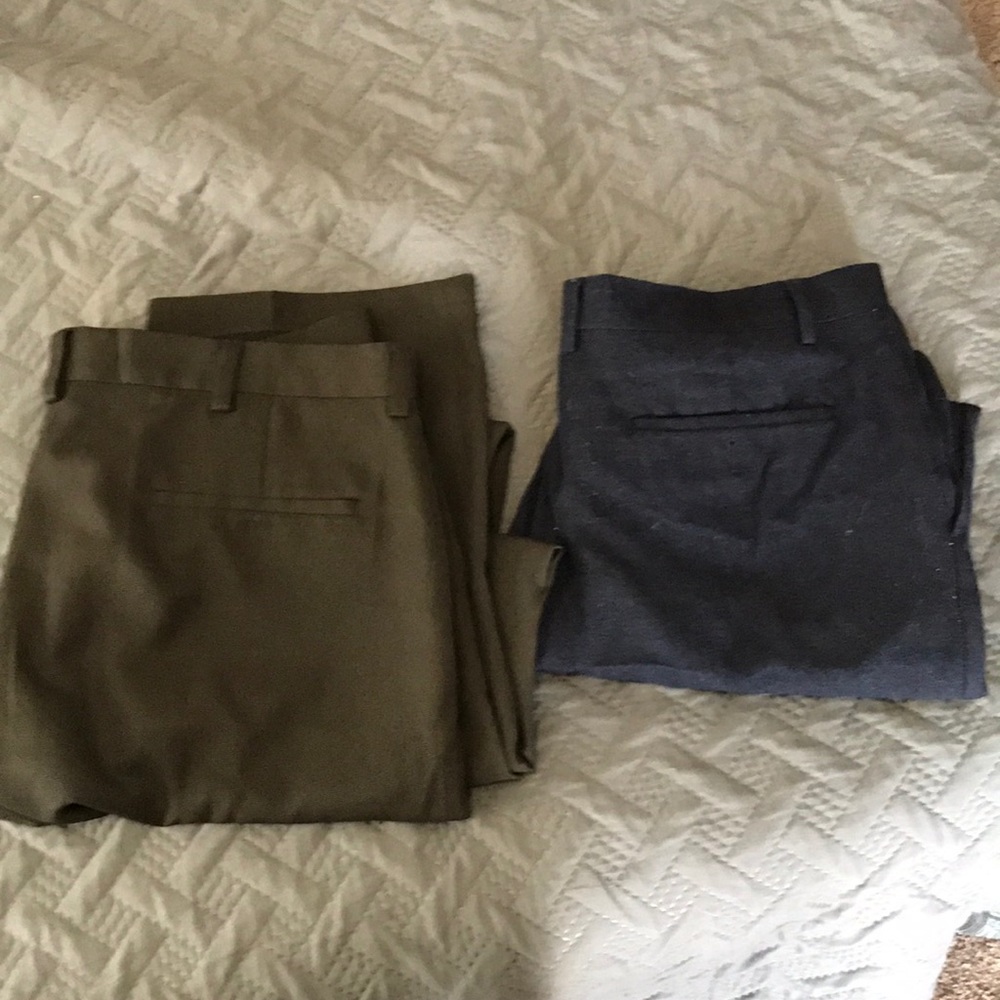 Men's dress pants navy wool 34-30 and brown 36-30